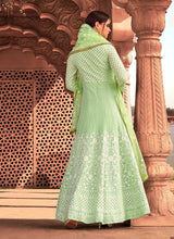 Load image into Gallery viewer, Light Green Heavy Embroidered Gown Style Anarkali fashionandstylish.myshopify.com