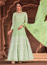 Load image into Gallery viewer, Light Green Heavy Embroidered Gown Style Anarkali fashionandstylish.myshopify.com