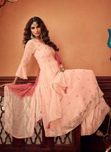 Load image into Gallery viewer, Light Peach Heavy Embroidered Sharara Style Suit fashionandstylish.myshopify.com