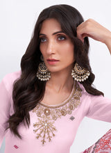 Load image into Gallery viewer, Light Pink Colour Embroidered Gharara Suit