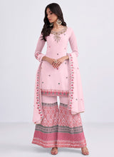 Load image into Gallery viewer, Light Pink Colour Embroidered Gharara Suit