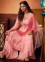 Load image into Gallery viewer, Light Pink Heavy Embroidered Sharara Style Suit fashionandstylish.myshopify.com