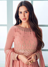 Load image into Gallery viewer, Light Pink Sequins Embroidered Kalidar Anarkali