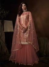 Load image into Gallery viewer, Light Pink Sequins Work Embroidered Gharara Style Suit fashionandstylish.myshopify.com
