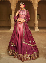 Load image into Gallery viewer, Light Pink Shaded Embroidered Stylish Lehenga Choli