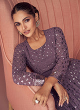 Load image into Gallery viewer, Light Purple Heavy Embroidered Floor touch Kalidar Anarkali