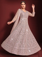 Load image into Gallery viewer, Light Purple Heavy Embroidered Kalidar Anarkali