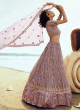 Load image into Gallery viewer, Light Purple Sequins Embroidered Stylish Lehenga Choli fashionandstylish.myshopify.com