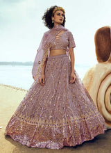 Load image into Gallery viewer, Light Purple Sequins Embroidered Stylish Lehenga Choli fashionandstylish.myshopify.com