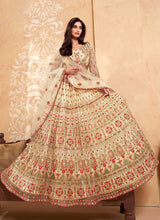 Load image into Gallery viewer, Light Yellow Heavy Floral Embroidered Stylish Lehenga Choli fashionandstylish.myshopify.com