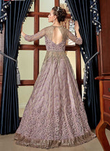 Load image into Gallery viewer, Lilac Heavy Embroidered Lehenga/ Pant Style Anarkali fashionandstylish.myshopify.com