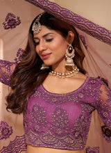 Load image into Gallery viewer, Lilac Purple Floral Embroidered Stylish Lehenga Choli fashionandstylish.myshopify.com