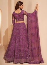 Load image into Gallery viewer, Lilac Purple Floral Embroidered Stylish Lehenga Choli fashionandstylish.myshopify.com