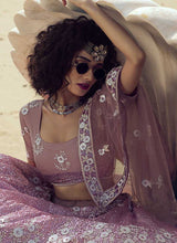 Load image into Gallery viewer, Lilac Purple Sequins Embroidered Stylish Lehenga Choli fashionandstylish.myshopify.com