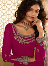 Load image into Gallery viewer, Magenta and Green Designer Heavy Embroidered Lehenga fashionandstylish.myshopify.com