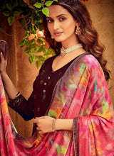 Load image into Gallery viewer, Maroon Embroidered Palazzo Style Suit fashionandstylish.myshopify.com