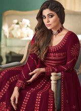 Load image into Gallery viewer, Maroon Heavy Embroidered Gown Style Anarkali fashionandstylish.myshopify.com