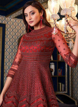 Load image into Gallery viewer, Maroon Heavy Embroidered Gown Style Anarkali fashionandstylish.myshopify.com