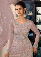 Load image into Gallery viewer, Mauve Floral Heavy Embroidered Gown Style Anarkali