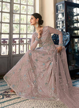 Load image into Gallery viewer, Mauve Floral Heavy Embroidered Gown Style Anarkali
