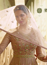 Load image into Gallery viewer, Mauve Heavy Embroidered Kalidar Anarkali Suit