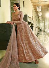 Load image into Gallery viewer, Mauve Heavy Embroidered Kalidar Anarkali Suit