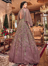 Load image into Gallery viewer, Mauve and Gold Heavy Embroidered Anarkali fashionandstylish.myshopify.com