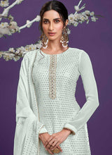 Load image into Gallery viewer, Mint Embroidered Gharara Style Suit fashionandstylish.myshopify.com