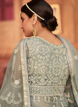 Load image into Gallery viewer, Mint Green Heavy Embroidered Designer Sharara Style Suit fashionandstylish.myshopify.com