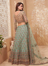 Load image into Gallery viewer, Mint Green Heavy Floral Embroidered Stylish Lehenga Choli fashionandstylish.myshopify.com