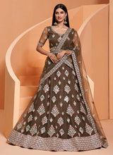 Load image into Gallery viewer, Moss Green Heavy Floral Embroidered Stylish Lehenga Choli fashionandstylish.myshopify.com