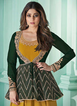 Load image into Gallery viewer, Mustard Heavy Embroidered Green Color Jacket Style Suit fashionandstylish.myshopify.com