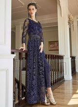 Load image into Gallery viewer, Navy Blue Heavy Embroidered Lehenga/ Pant Style Anarkali fashionandstylish.myshopify.com