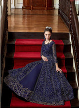 Load image into Gallery viewer, Navy Blue Heavy Embroidered Lehenga/ Pant Style Anarkali fashionandstylish.myshopify.com