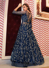 Load image into Gallery viewer, Navy Blue Heavy Embroidered Lehenga Style Anarkali fashionandstylish.myshopify.com