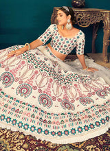 Load image into Gallery viewer, Off-White Multicolor Heavy Embroidered Designer Lehenga Choli fashionandstylish.myshopify.com