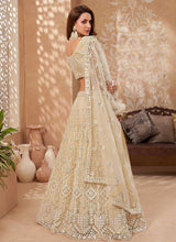 Load image into Gallery viewer, Off White Cream Heavy Floral Embroidered Stylish Lehenga Choli fashionandstylish.myshopify.com