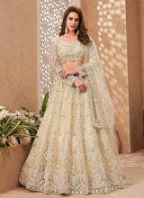 Load image into Gallery viewer, Off White Cream Heavy Floral Embroidered Stylish Lehenga Choli fashionandstylish.myshopify.com