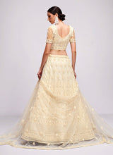 Load image into Gallery viewer, Off White Floral Embroidered Heavy Designer Lehenga Choli