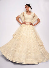 Load image into Gallery viewer, Off White Floral Embroidered Heavy Designer Lehenga Choli