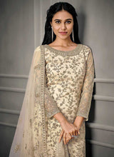 Load image into Gallery viewer, Off Whte Heavy Embroidered Designer Stylish Pant Suit fashionandstylish.myshopify.com