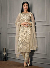 Load image into Gallery viewer, Off Whte Heavy Embroidered Designer Stylish Pant Suit fashionandstylish.myshopify.com