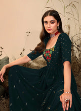 Load image into Gallery viewer, Olive Green Embroidered Stylish Palazzo Suit