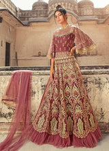 Load image into Gallery viewer, Onion Pink Heavy Embroidered Lehenga/Pant Style Anarkali fashionandstylish.myshopify.com