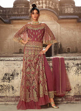 Load image into Gallery viewer, Onion Pink Heavy Embroidered Lehenga/Pant Style Anarkali fashionandstylish.myshopify.com