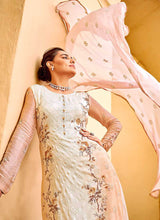 Load image into Gallery viewer, Orange Floral Print Embroidered Straight Pant Suit fashionandstylish.myshopify.com