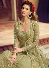 Load image into Gallery viewer, Pastel Green Heavy Embroidered Jacket Style Lehenga fashionandstylish.myshopify.com
