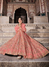 Load image into Gallery viewer, Peach Heavy Embroidered Designer Lehenga Choli fashionandstylish.myshopify.com