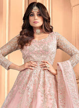 Load image into Gallery viewer, Peach Heavy Embroidered Gown Style Anarkali fashionandstylish.myshopify.com