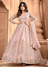 Load image into Gallery viewer, Peach Heavy Embroidered Gown Style Anarkali fashionandstylish.myshopify.com